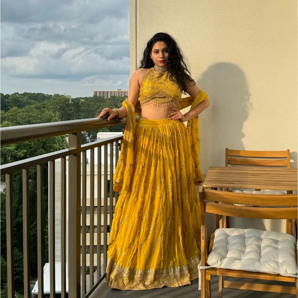 Brand new hand embroidered designer lehenga for wedding & festivals